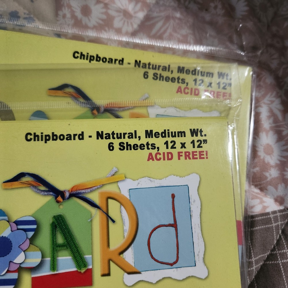 Grafix Chipboard Medium Weight 12x12 6 Sheets 2 Packs