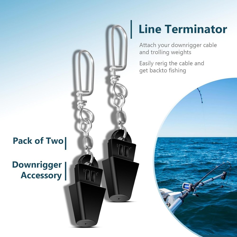 2250141 Line Terminator Downrigger Accessory 2-Pack for Downrigger, Reduce Shock