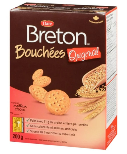 Dare Breton Original Bites Crackers, 200g (3 Pack)