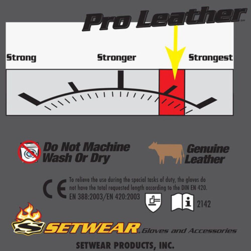 Setwear Pro Leather Gloves (Small, Black)