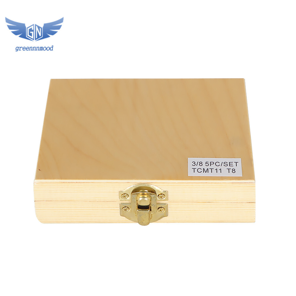 5Pcs 3/8" Carbide Indexable Turning Tool Lathe Tool Bit With Carbide Inserts