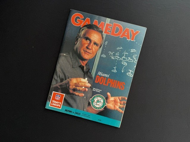 1989 Eagles @ Dolphins NFL Gameday Program 12/9 Don Shula