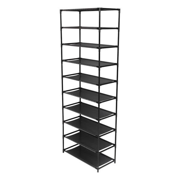 10 Tiers Shoe Rack Stackable Organizer for 30 Pairs Space Saving Shelf Storage