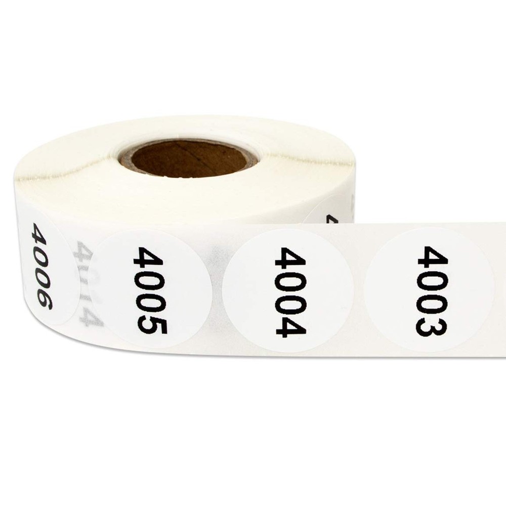 5 Rolls - Consecutive Number 0001 to 5000 Label Bundle for Inventory Counting...