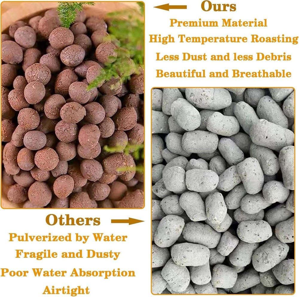 Hydroton Clay Pebbles for Hydroponics, 10lb