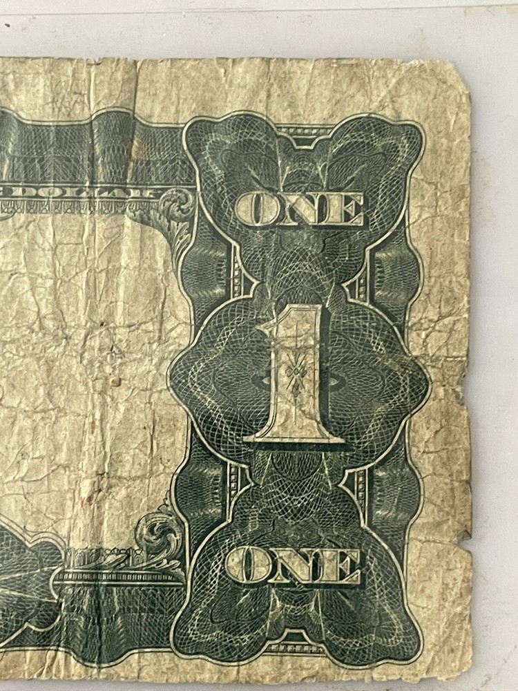 Large Bill 1899 Silver Certificate One Dollar Black Eagle