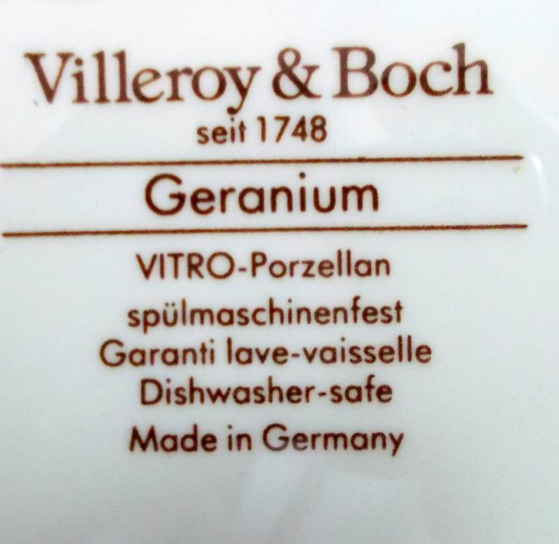 Villeroy & Boch GERANIUM (NON-RIBBED) Cheese & Cracker Board GREAT CONDITION