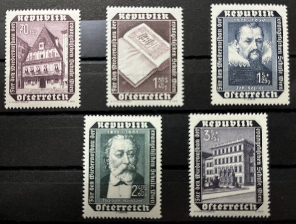 AUSTRIA 1953 - Protestant School - Reconstruction - SET - MNH