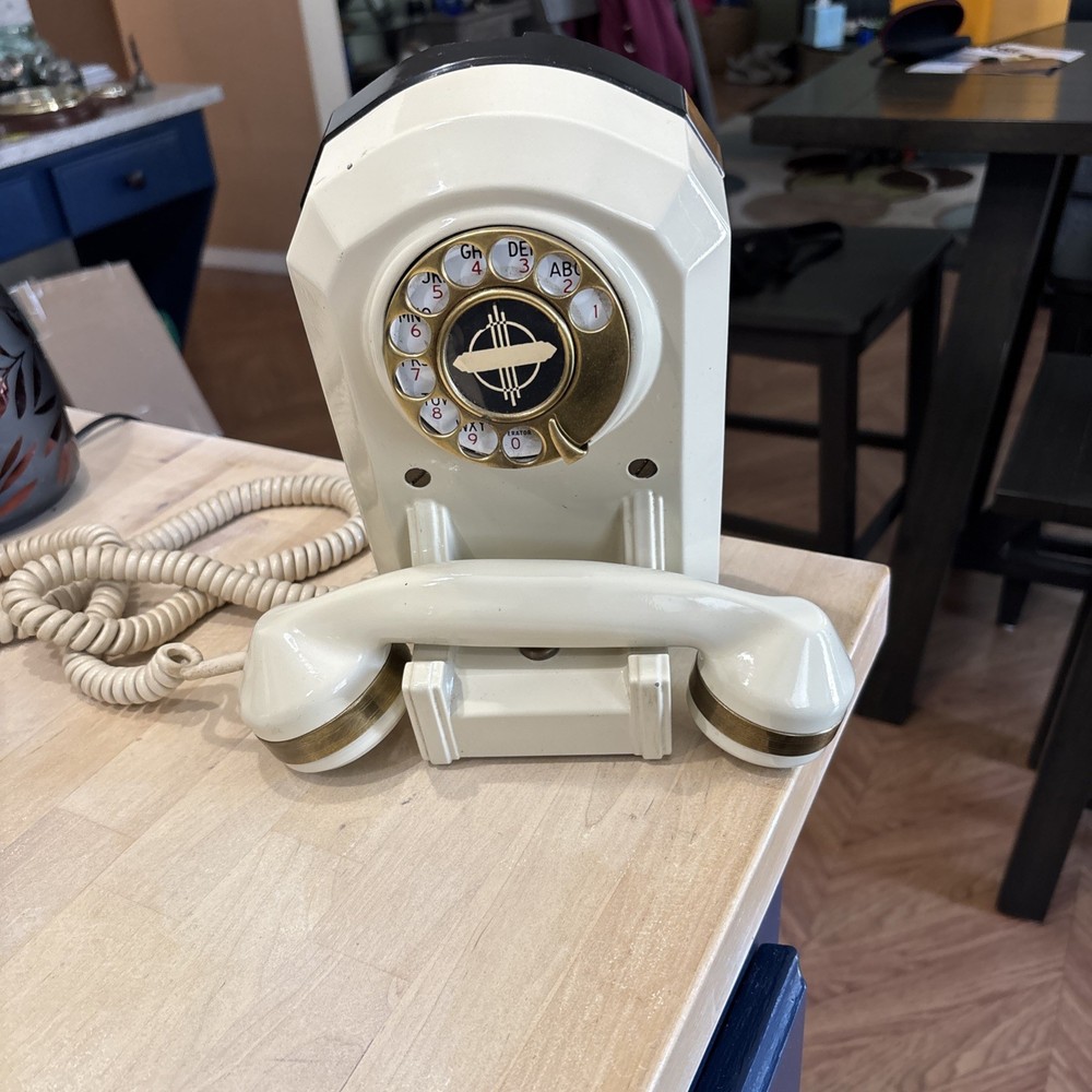 Automatic Electric Type 50- Ivory With Brass Trim Phone UNTESTED