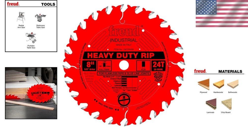 Multi-Color 8" Rip Blade with Permashield