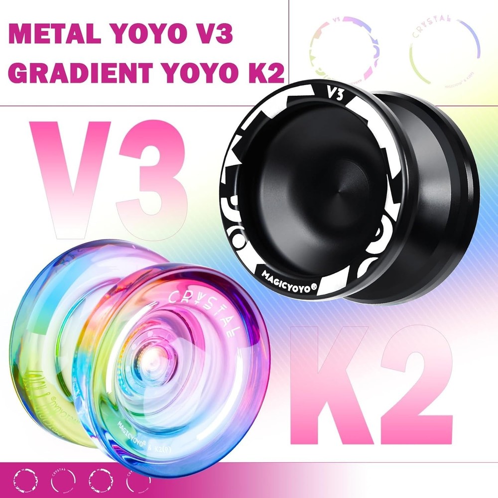 Ultimate Yoyo Experience: 2-Pack V3 and K2 with 12 Strings & Storage Case