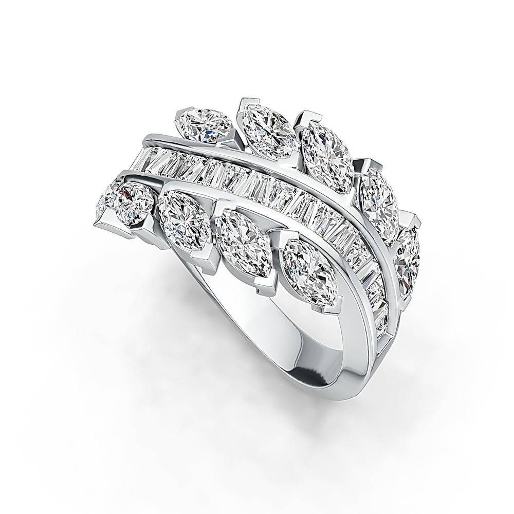 Sterling Silver Semi Mount Ring Setting Marquise MQ 6X3mm
