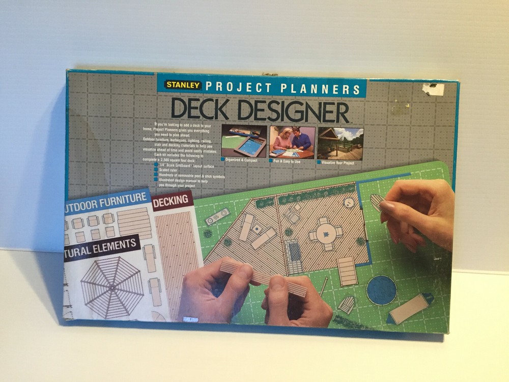 Stanley Project Planners Deck Designer reusable pre-scaled peel and stick