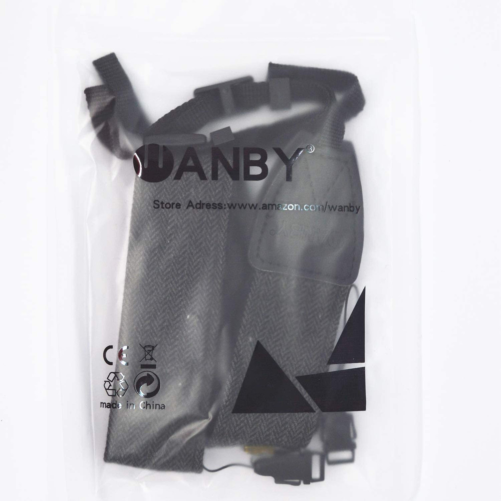 WANBY Camera Strap Black Canvas Neck Shoulder Strap with Quick Release Buckles f