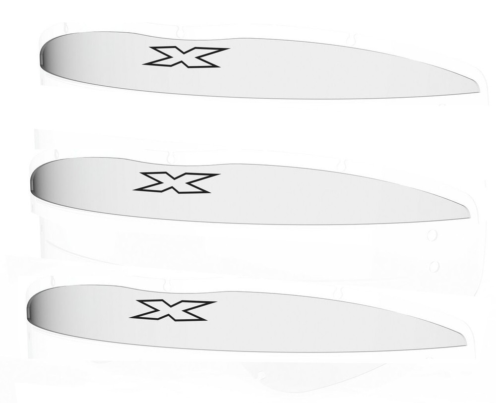 EKS EKS-S XL Zip Off Mud Visor 3-Pack Clear