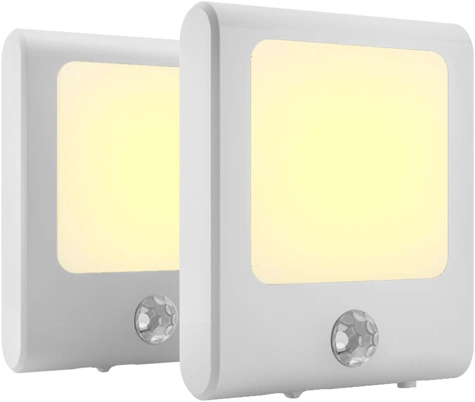Plug in Motion Sensor Lights with Adjustable Brightness,Warm White Motion Activa