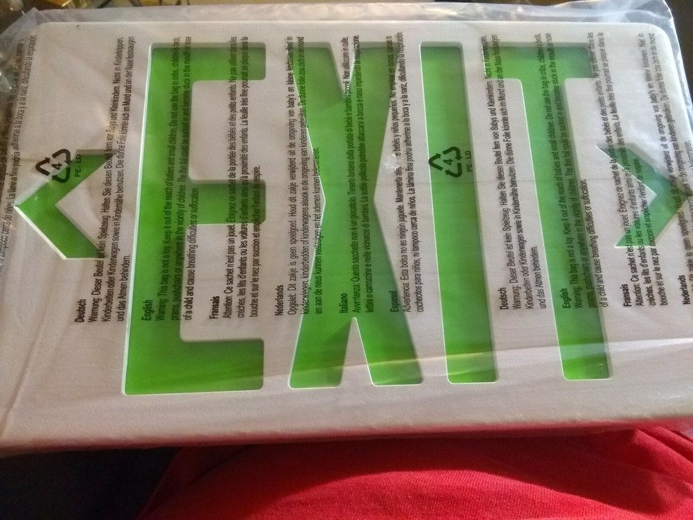 Monument Brand Green Led Exit Sign Alternative Security Battery Backup 617066