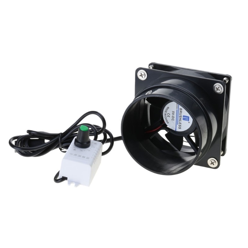 USB Adjustable Speed Air Ventilation Blower Inline Booster Window Exhauster