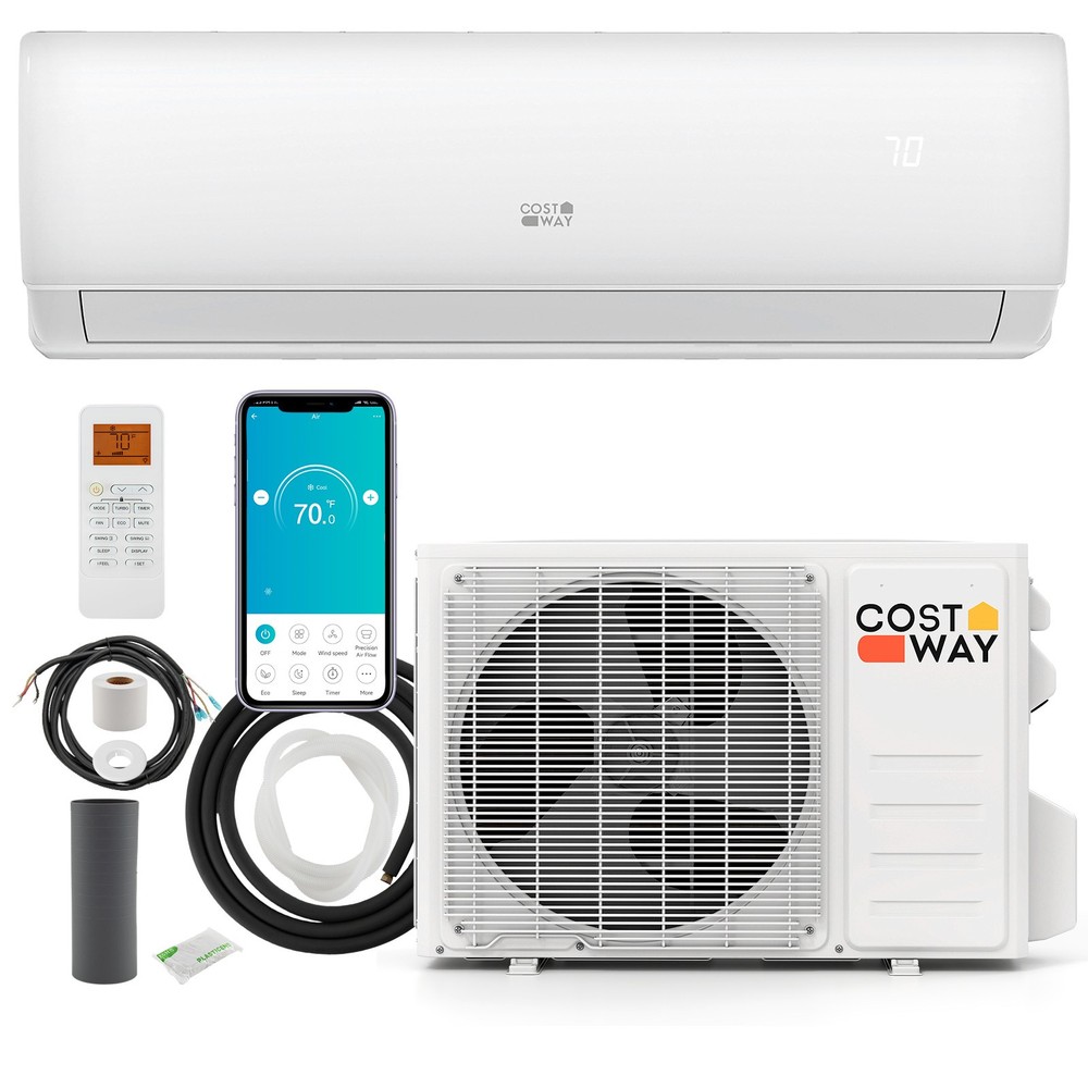 17000 BTU Mini Split Air Conditioner and Heater Pump System-White