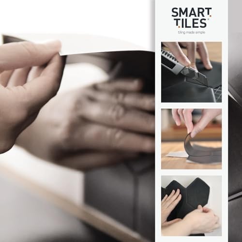 Smart Tiles Peel & Stick Backsplash 5-Sheets 11.43"x9" 3D Wall Tile Kitchen