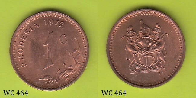 Rhodesia 1 Cent 1972 Coin