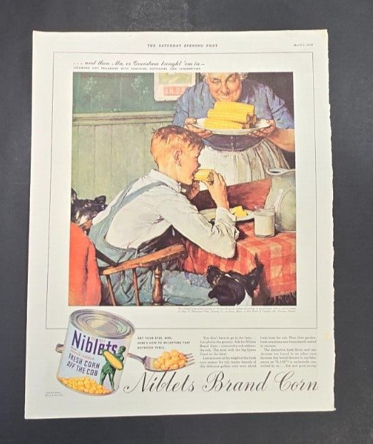 1938 Niblets Brand Corn Ad