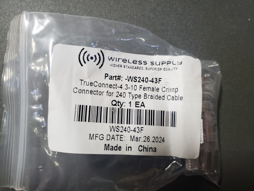 TC 4.3F Crimp CONN for 240 type Braided Cable