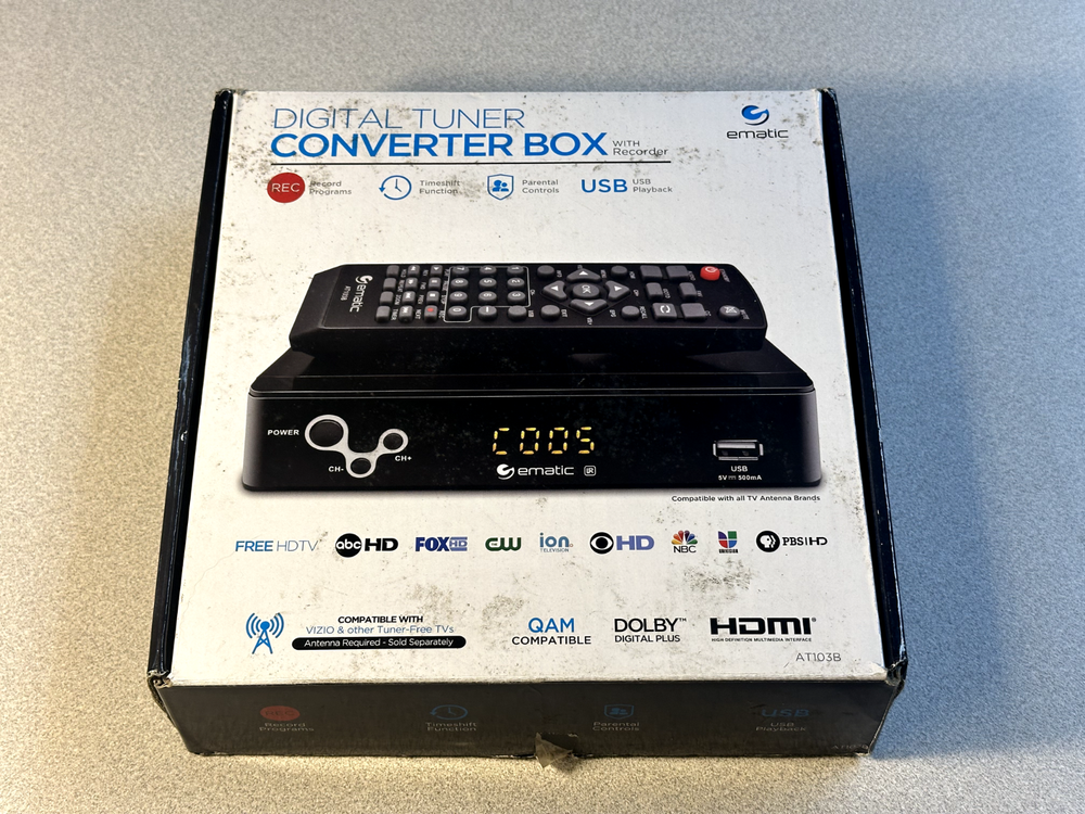 Ematic AT103B Digital Converter Box