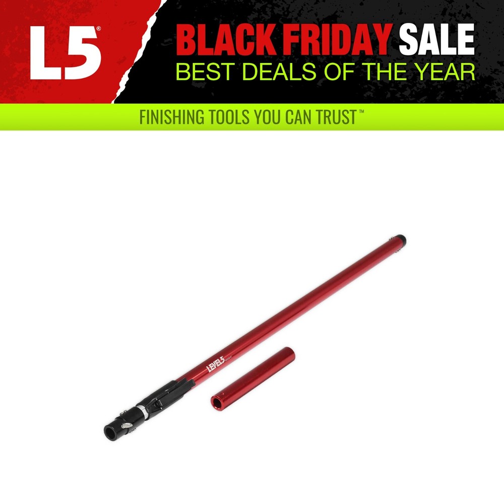 LEVEL5 Drywall Tools 47" - 77" Corner Roller Extendable Aluminum Handle | 4-796