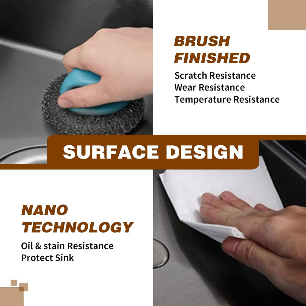 Compact Black Stainless Steel Kitchen Sink with Accessories for Small Spaces