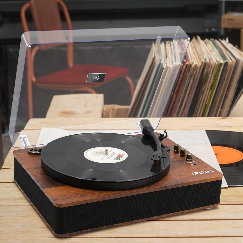 LP&No.1 LPSC026Turntable Record Player USB AUX RCA PitchControl
