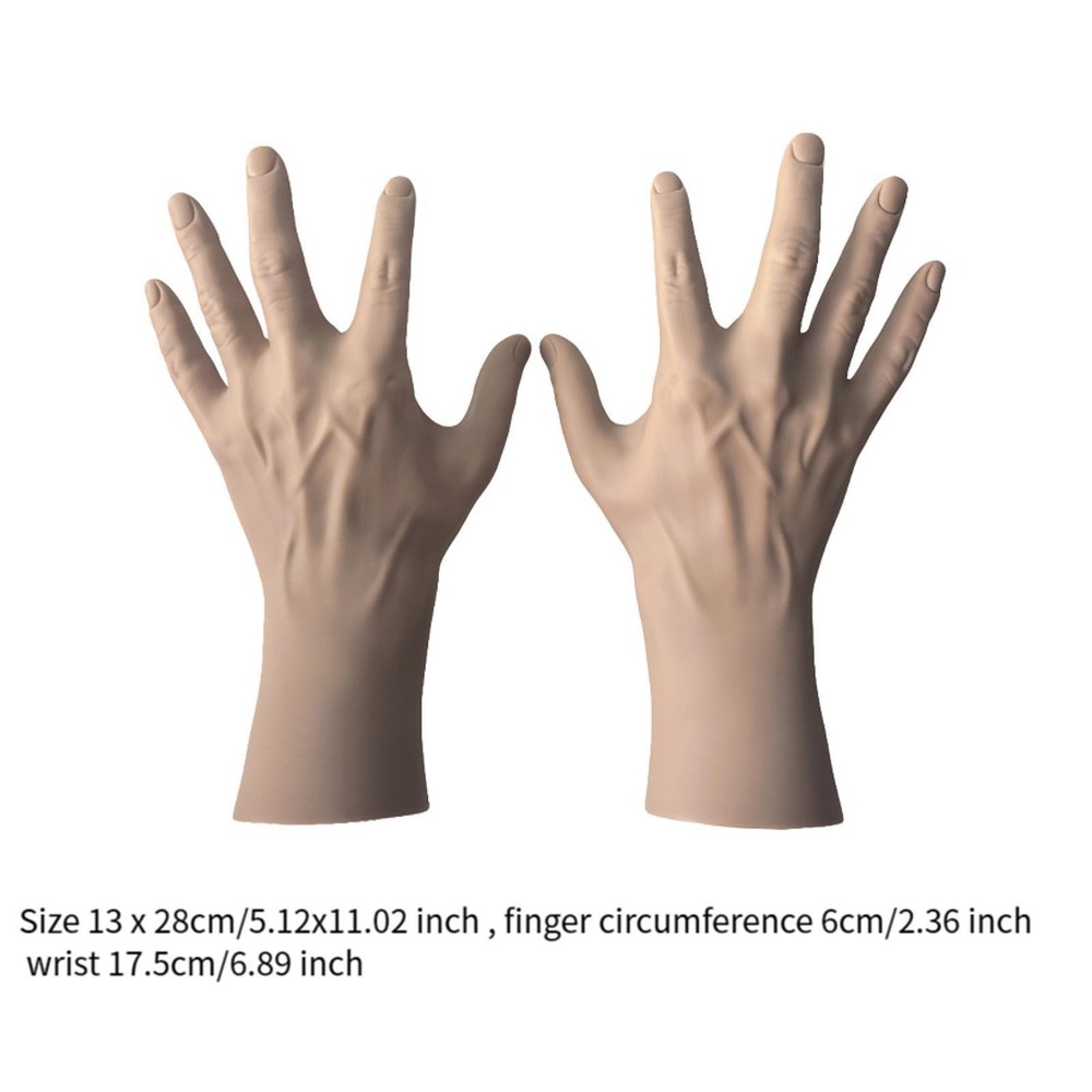 Male Hand Model Left and Right Human Hand 2Pcs