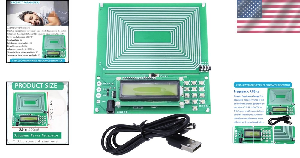 Schumann Wave Resonance Generator 7.83Hz – Adjustable Ultra-Low Frequency Device