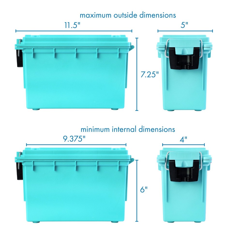 11.5 Inch Stackable Storage Container Teal Water Resistant for Crafts