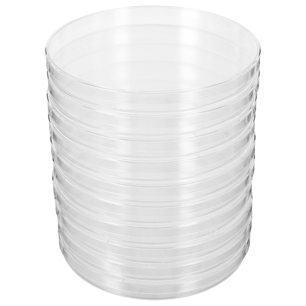 10 Pcs Plastic Petri Plates For Lab Science 14.3 cm Diameter 1.6 cm
