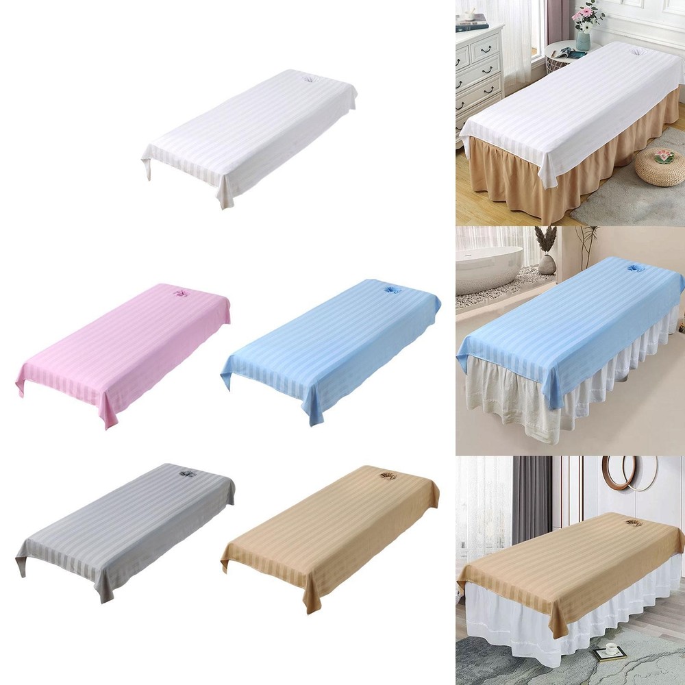 Massage Table Sheet Beauty Bed Sheet Tools Accessories with Face Breath Hole