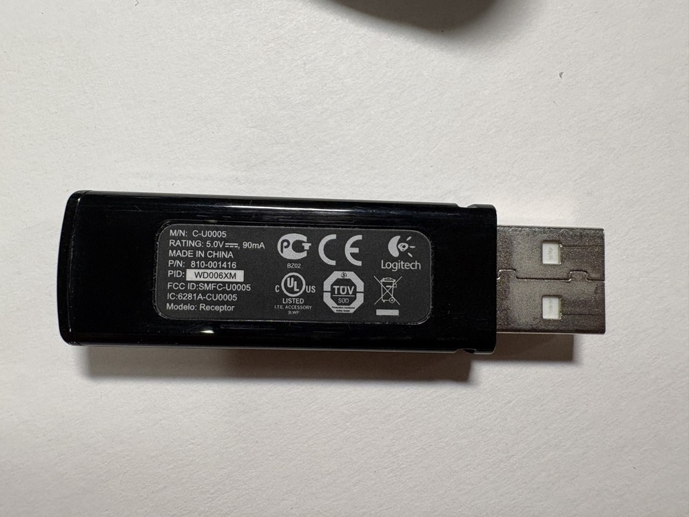 Logitech R400 Wireless Presenter Laser Pointer Remote USB Receiver Black Tested