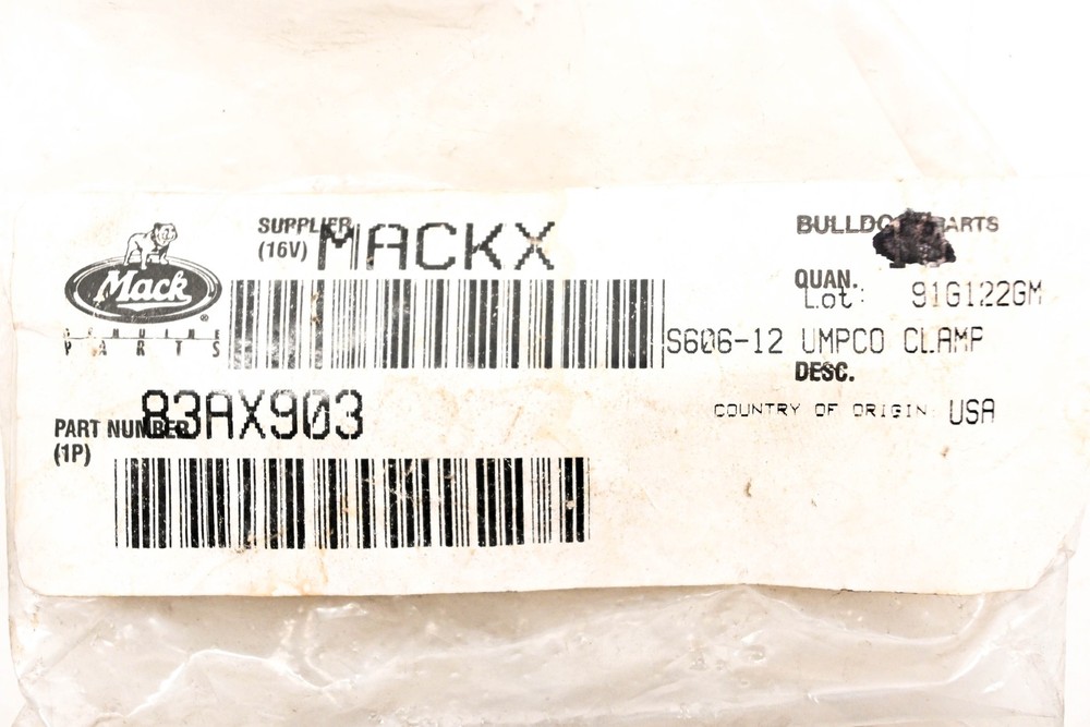 Mack 83AX903 Clamp NOS