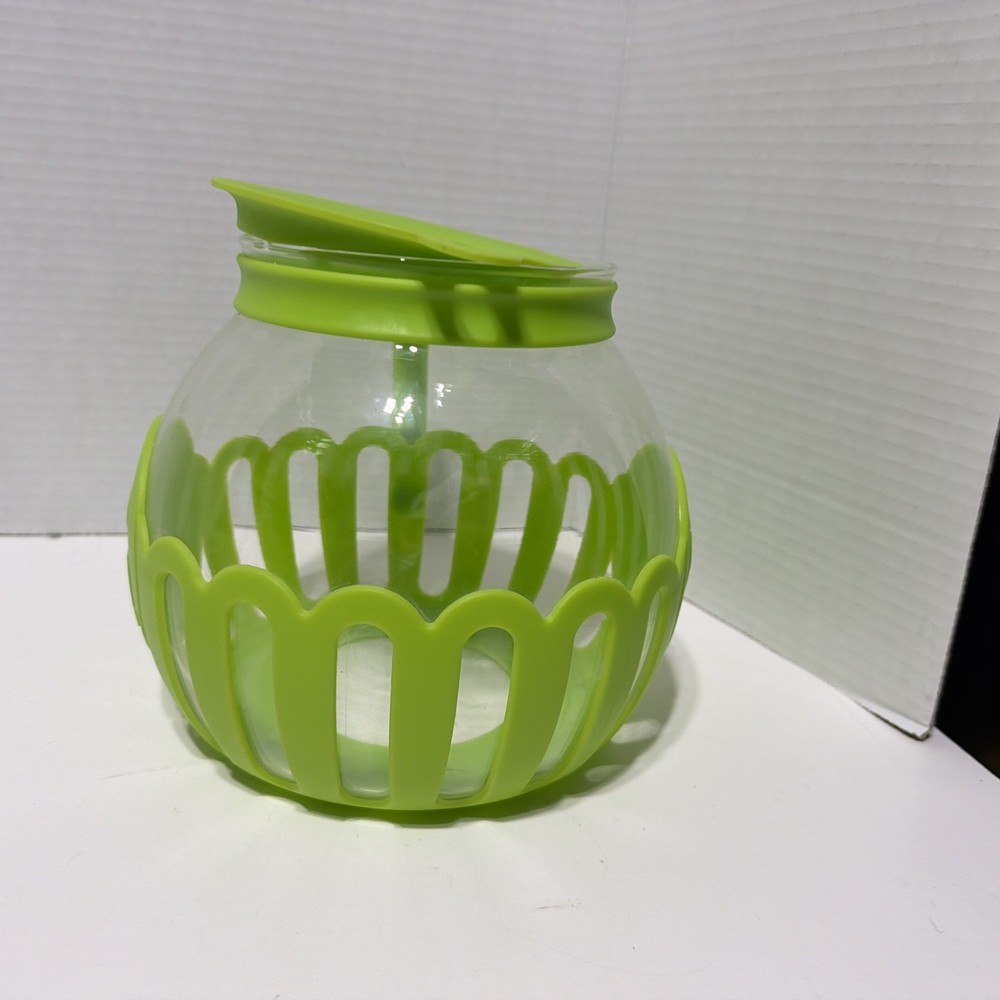 Ecolution Micro-Pop Microwave Popcorn Maker 3 QT Green Glass Silicone