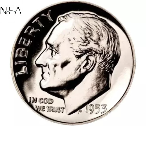 1953 Roosevelt Dime ~ Gem Proof ~ 90% Silver