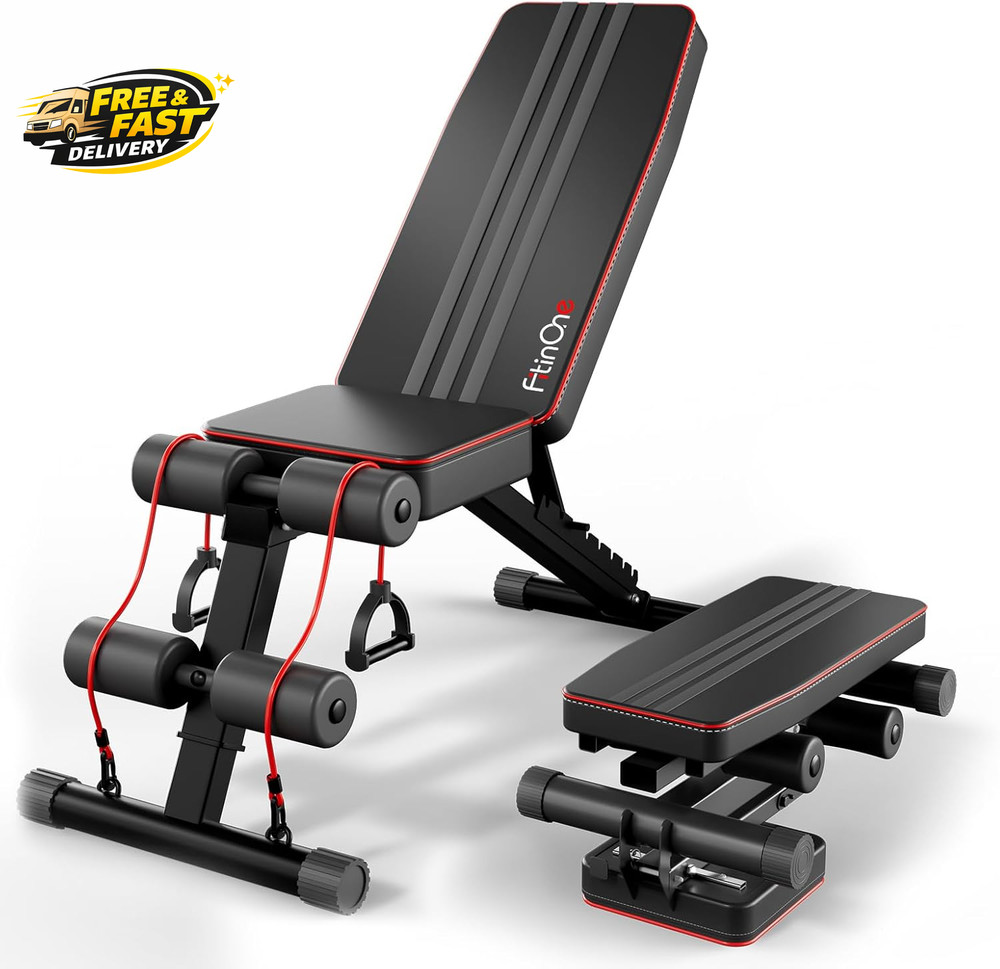 Adjustable Folding Weight Bench for Home Gym, 660 Lbs Capacity Multi-Functional