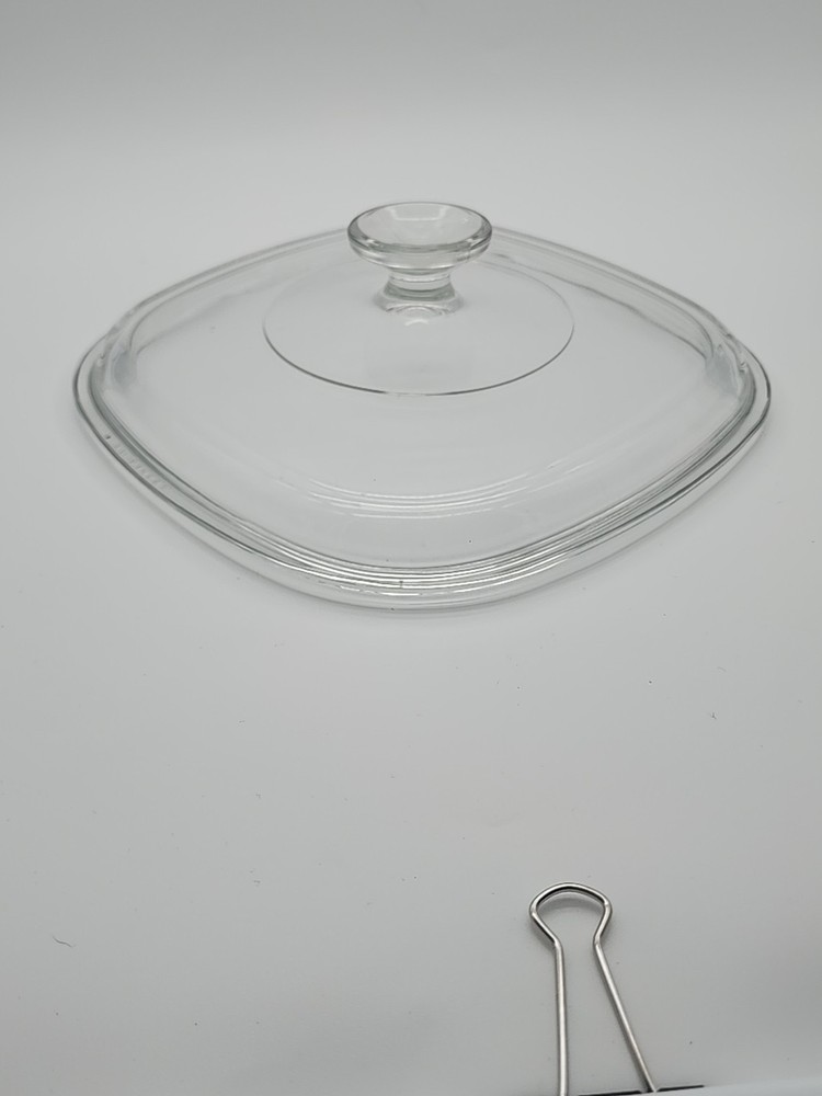 Vtg Pyrex A9C Square Glass Lid | Replacement Lid for CorningWare | Clear Pyrex