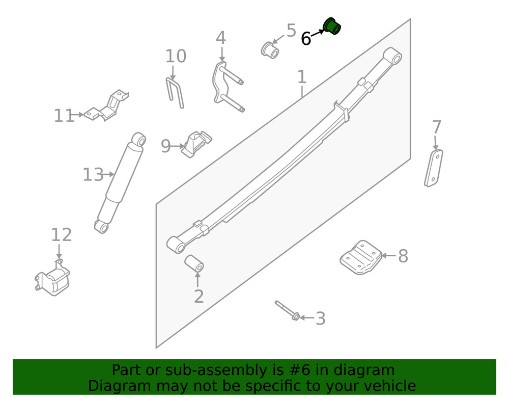Genuine Nissan Bushing 55047-EB301