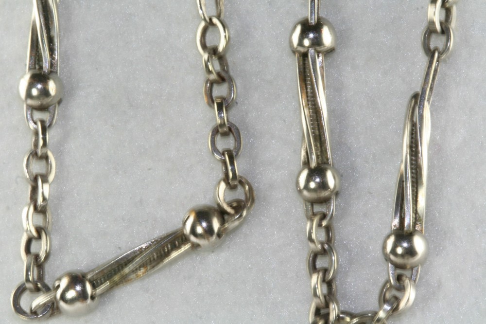 ANTIQUE CHROME WATCH CHAIN