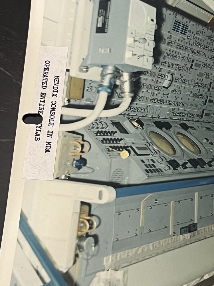 2 NASA Vintage Skylab Construction Bendix Console Kodak Photo Original