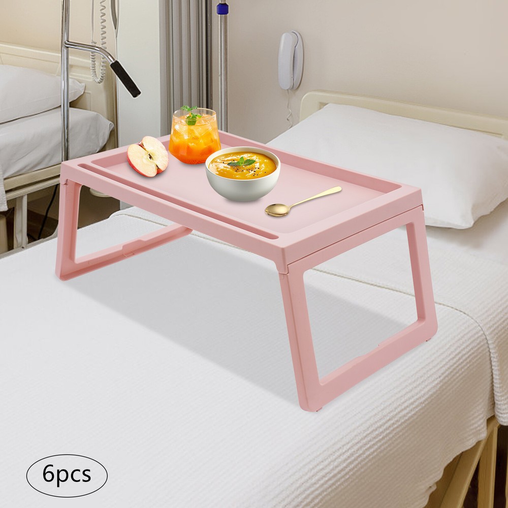 Laptop Notebook Table Stand Lap Tray Rectangular Foldable Computer Desk Pink