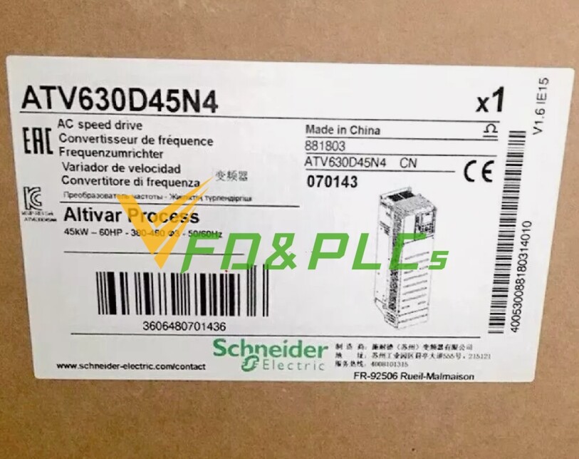 ATV630D45N4 1PCS NEW SCHNEIDER Frequency Converter ATV630D45N4