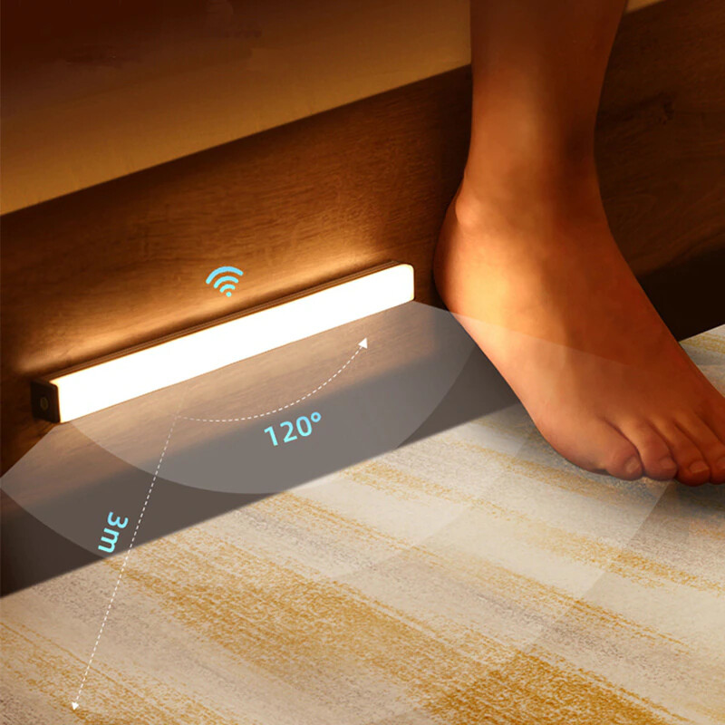 Wireless Motion Sensor Under Cabinet Closet LED Light Kitchen Counter Night Lamp