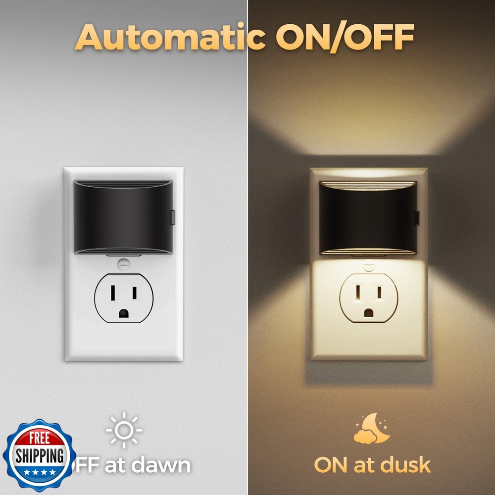 DORESshop LED Night Light[2 Pack], Night Lights Plug into Wall, 3