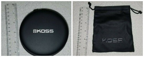 Genuine Koss Headphone Storage Hard Clam Shell Cases and Drawstring Koss Pouches